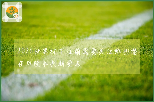 2026世界杯下注前需要关注哪些潜在风险和判断要点