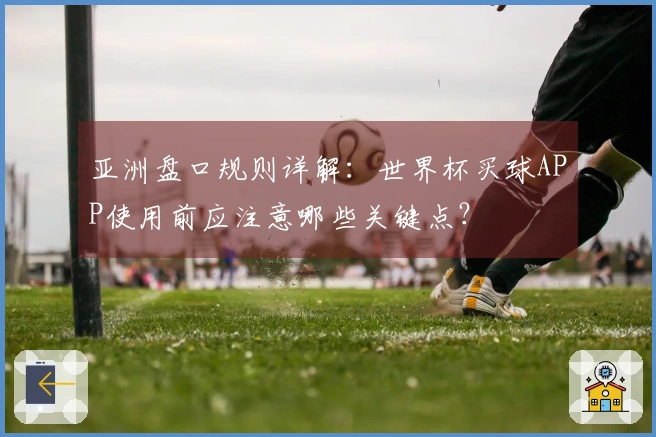 亚洲盘口规则详解:世界杯买球APP使用前应注意哪些关键点?